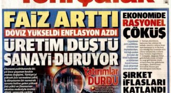 Pro-gov’t paper Yeni Şafak slams Turkish economy: an anti-Şimşek op